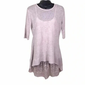 Simply Noelle Tunic with Lace Hem Size S/M—B4